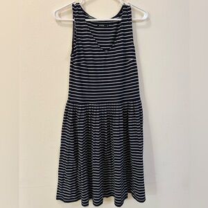 (S) O’STIN Vintage Navy Blue Striped Dress